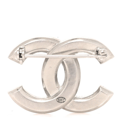 Chanel Crystal Baguette CC Mini Brooch Silver 3 of 4