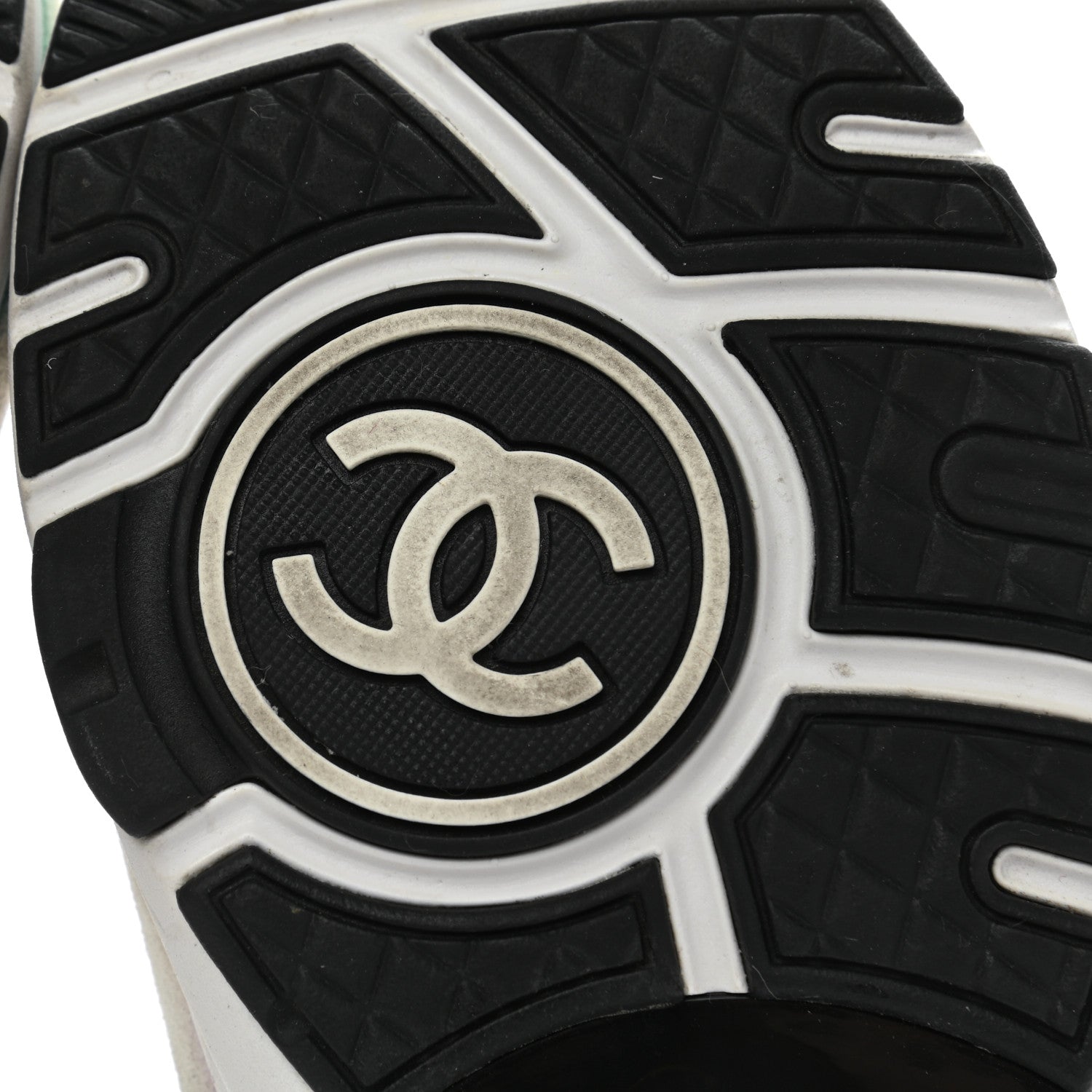 Chanel Wool Suede Calfskin CC Sneakers 35 Multicolor 6 of 9