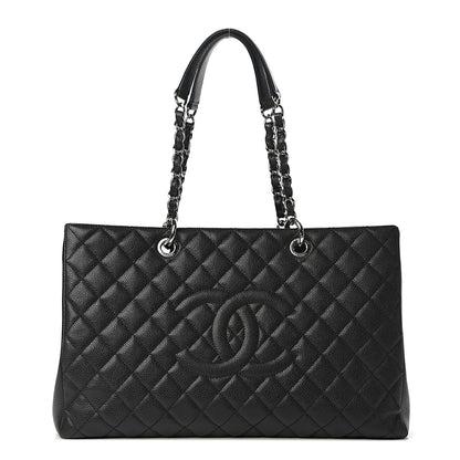 Chanel Caviar Quilted XL Grand Shopping Tote GST Black 1 of 9