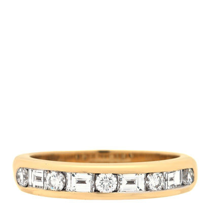 Tiffany 18K Yellow Gold 3mm Half Circle Channel-Set Band Ring 47 4 1 of 4