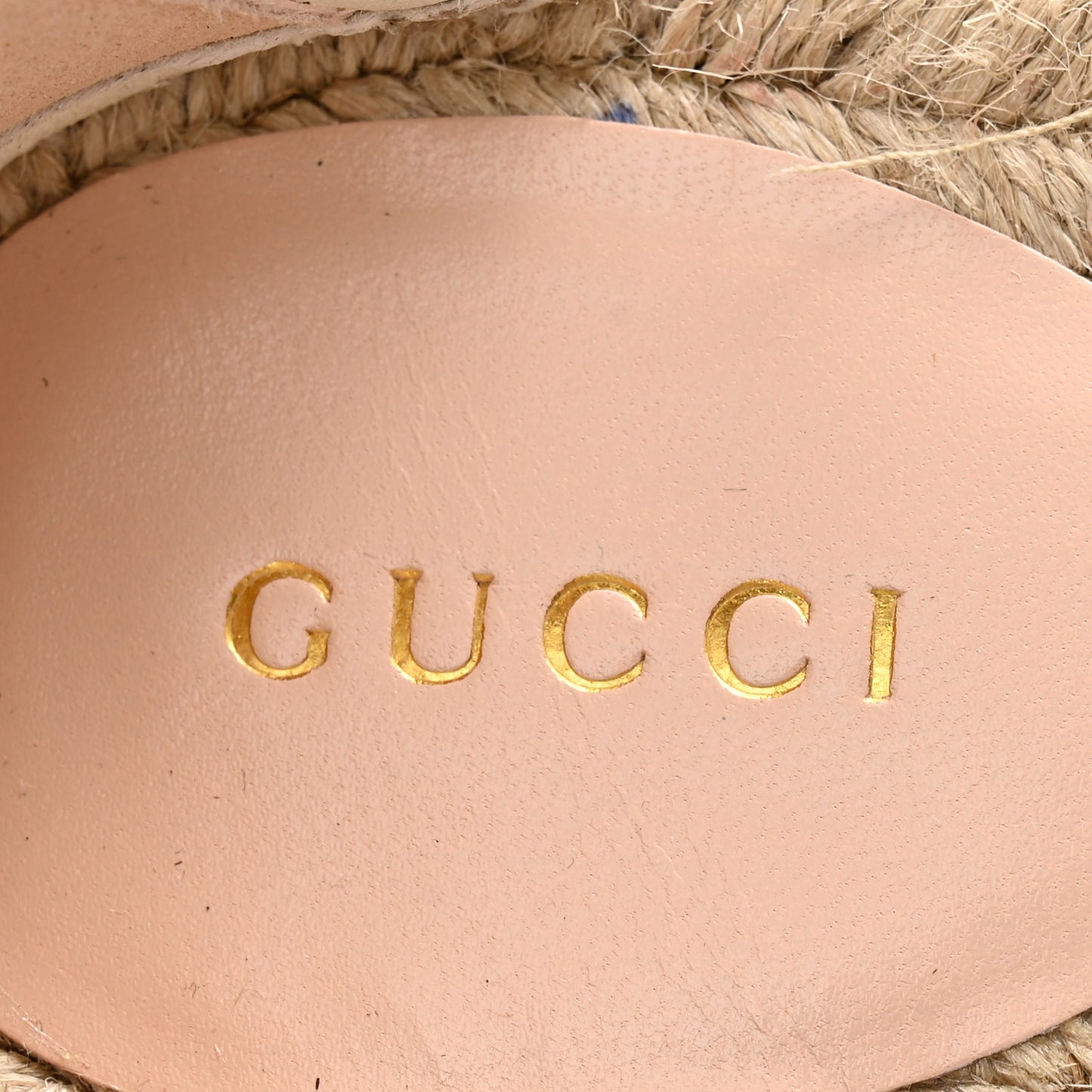 GG Raffia Monogram Ankle Wrap Platform Espadrille Wedge Sandals 40 Beige