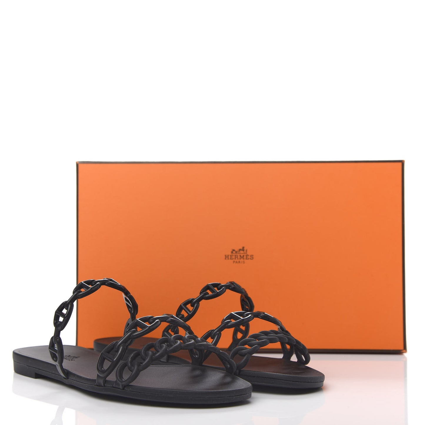 Rubber Chaine d'Ancre Rivage Sandals 36 Black