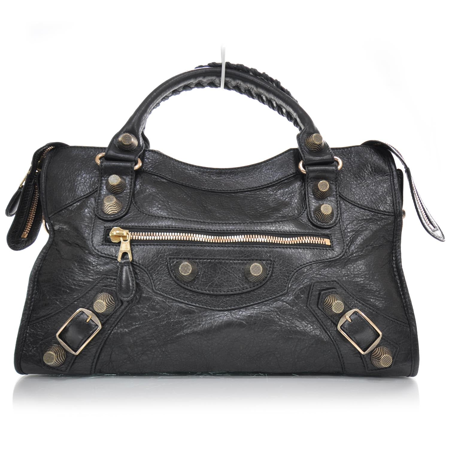 Balenciaga Agneau Rose Gold Hardware Giant City Black 2 of 10