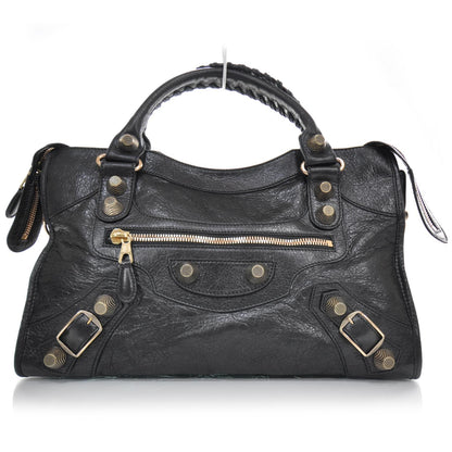 Balenciaga Agneau Rose Gold Hardware Giant City Black 2 of 10