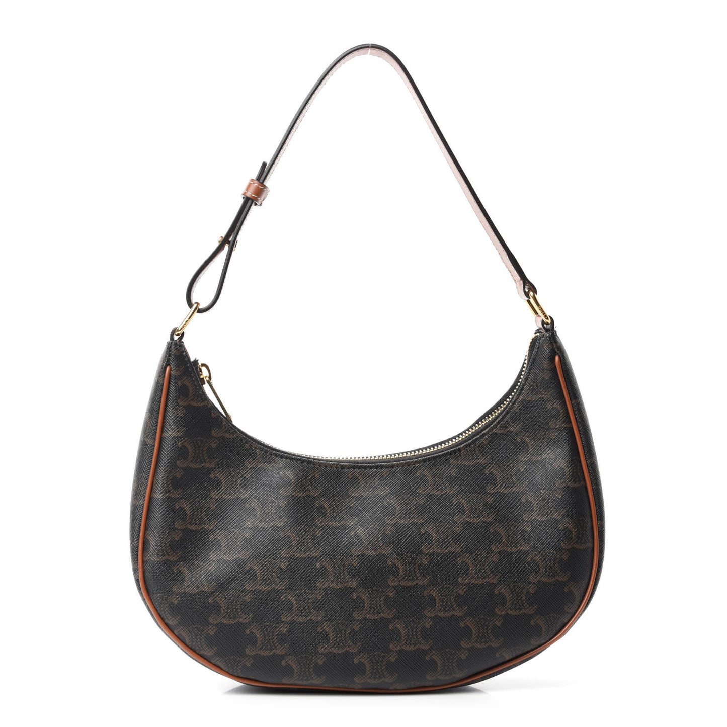 Triomphe Canvas Calfskin Ava Shoulder Bag Tan