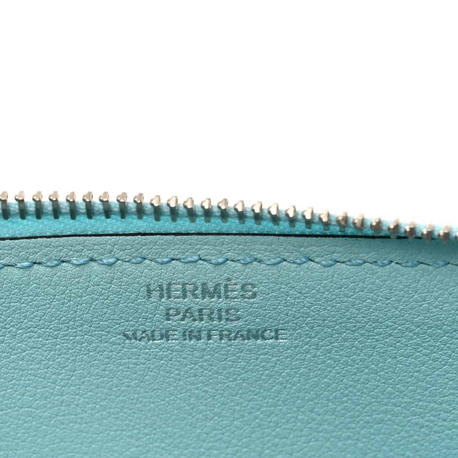 Hermes Evercolor Envelope Trio Wallet Malachite Lime Bleu Zephyr 10 of 12