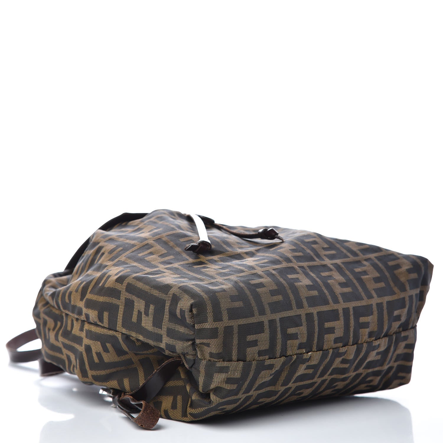 Fendi Zucca Drawstring Flap Backpack Tobacco 4 of 11