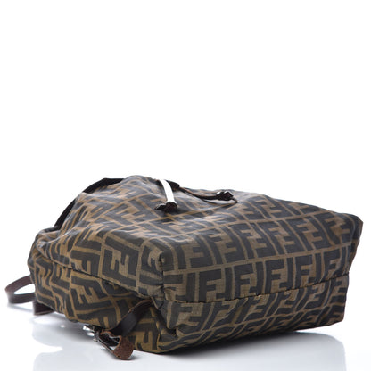 Fendi Zucca Drawstring Flap Backpack Tobacco 4 of 11