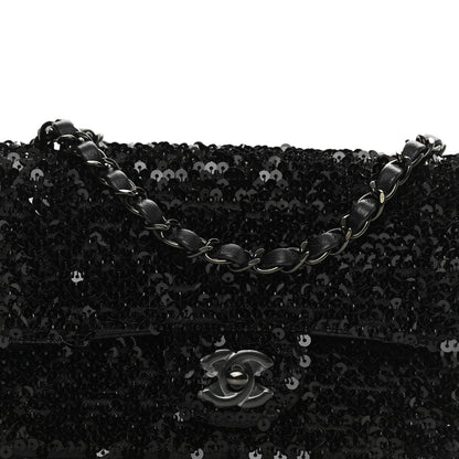 Chanel Sequin Mini Rectangular Flap Black 8 of 10