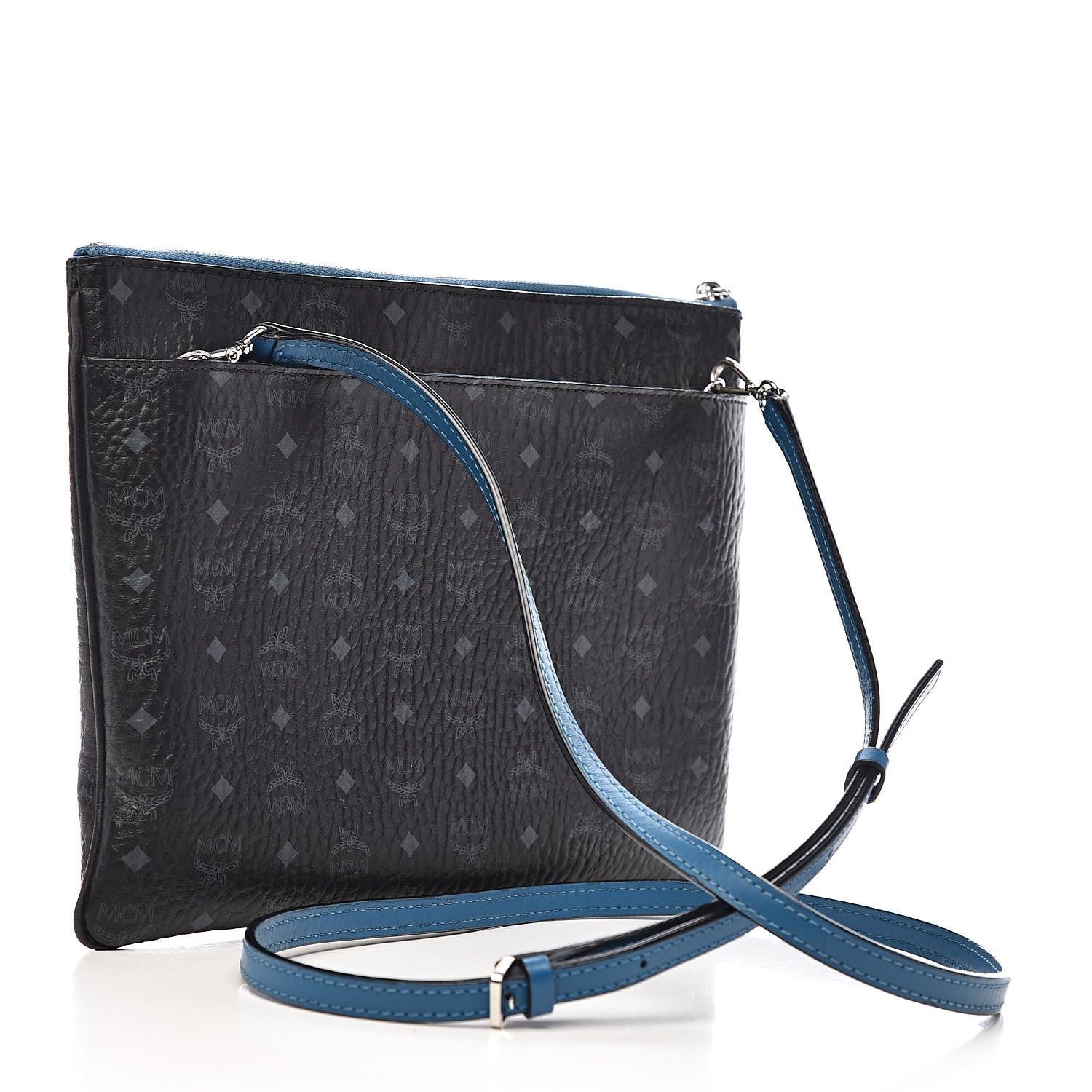 MCM Visetos Crossbody Pouch Black 3 of 16