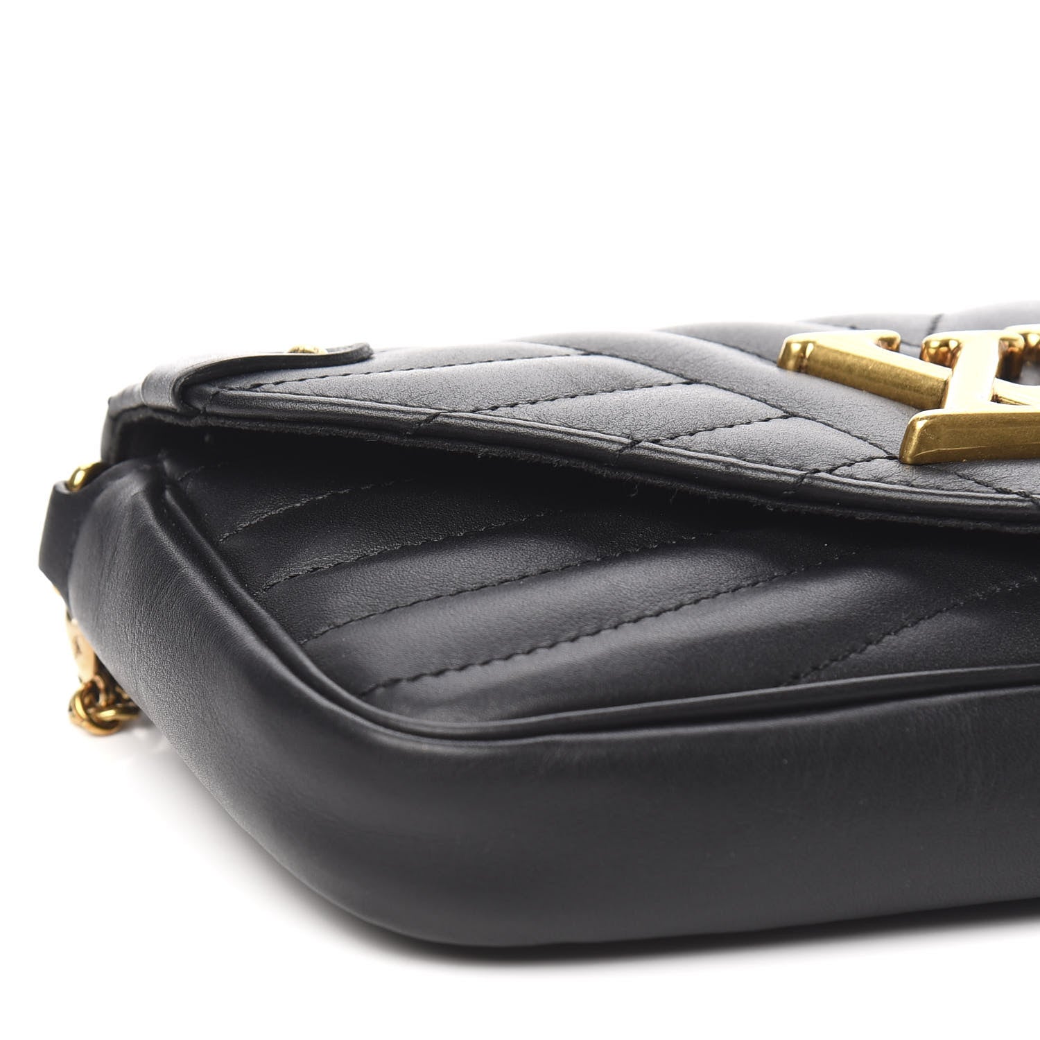 Louis Vuitton Calfskin New Wave Chain Pochette Black 6 of 9