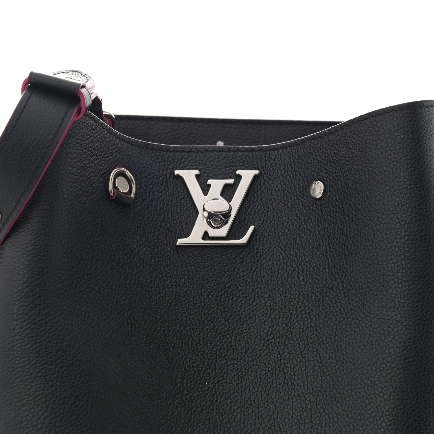 Louis Vuitton Calfskin Lockme Bucket Black 8 of 12