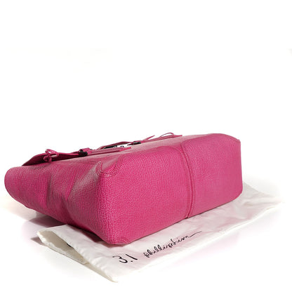 3.1 Phillip Lim 3.1 Textured Calfskin Large Pashli Satchel Bright Fuchsia 4 of 11