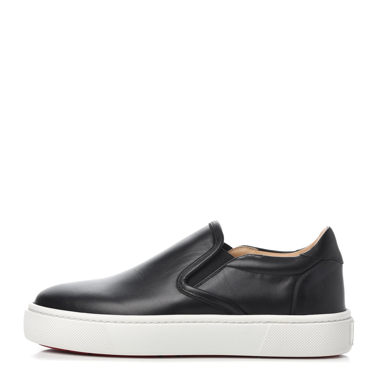 Calfskin Womens Masteral Platform Slip On Sneakers 38 Black