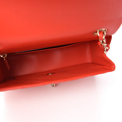 Chanel Lambskin Quilted Mini Rectangular Flap Red 4 of 10