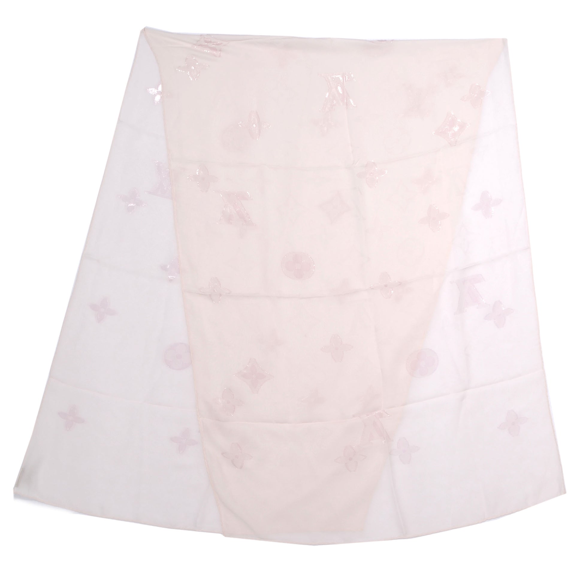 Louis Vuitton Monogram Silk Glitter Stole 1 of 5