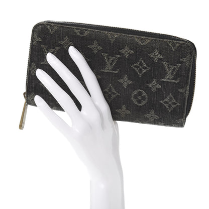 Louis Vuitton Denim Zippy Wallet Black 2 of 12