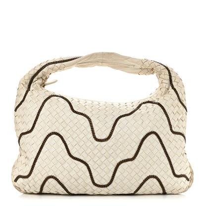 Bottega Veneta Nappa Intrecciato Medium Veneta Chain Hobo White 1 of 12