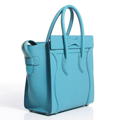 Celine Goatskin Micro Luggage Antarctic 3 of 8