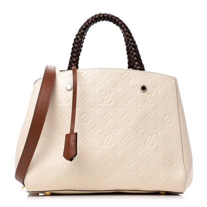 Louis Vuitton Empreinte Braided Montaigne MM Creme Beige Caramel 1 of 11