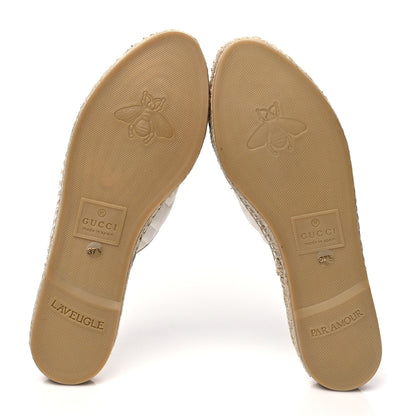 Gucci Nappa Matelasse GG Marmont Espadrille Slippers 37.5 Great White 5 of 8