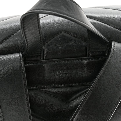 Saint Laurent Calfskin Y Quilted Monogram Small Loulou Backpack Black 9 of 11