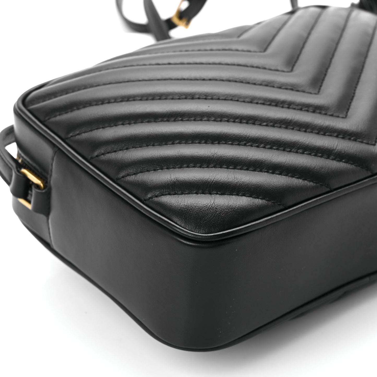 Calfskin Matelasse Monogram Lou Camera Bag Black