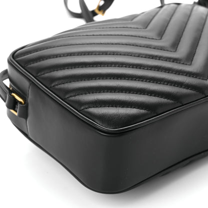 Saint Laurent Calfskin Matelasse Monogram Lou Camera Bag Black 10 of 11