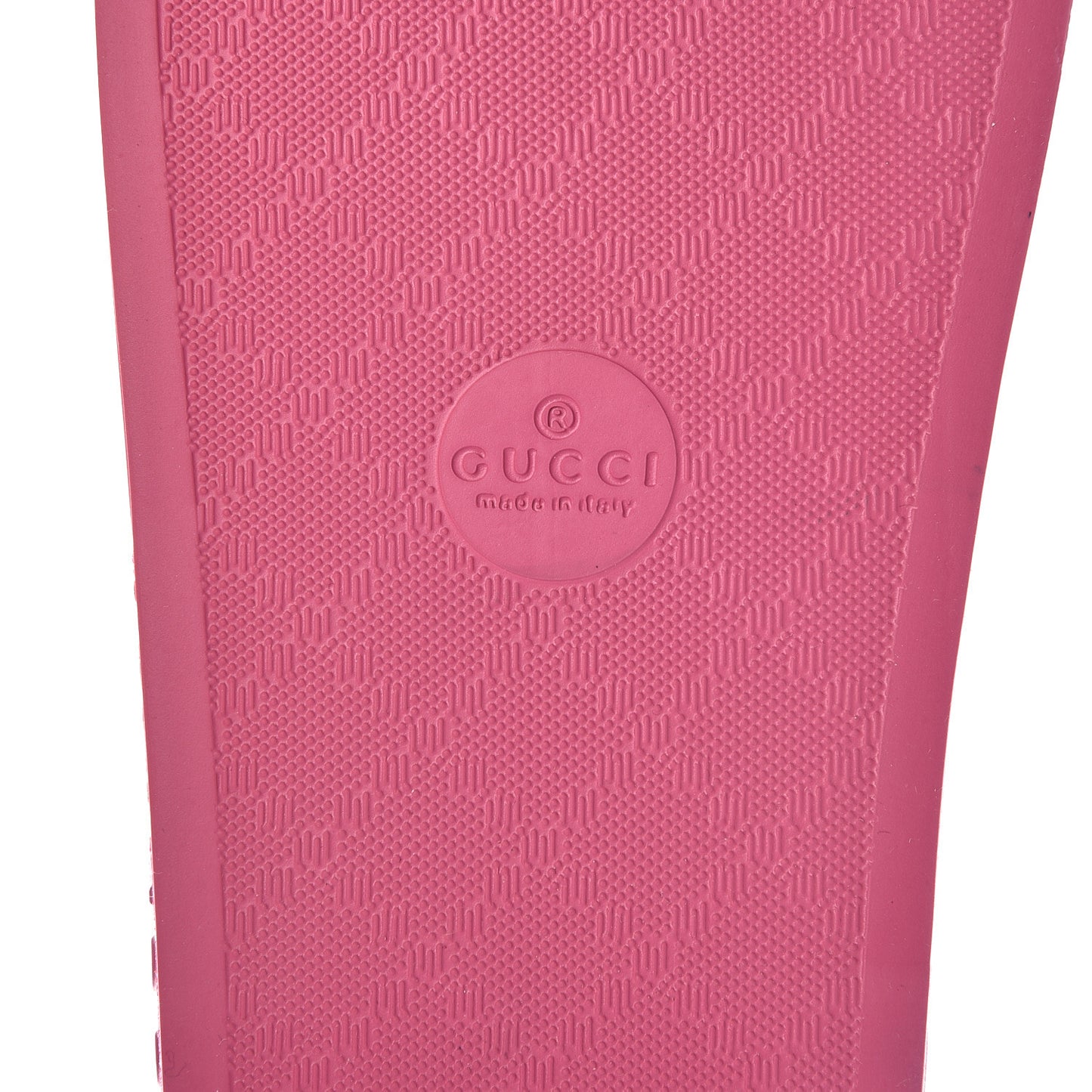 Rubber Womens Logo Slide Sandals 38 Fuchsia
