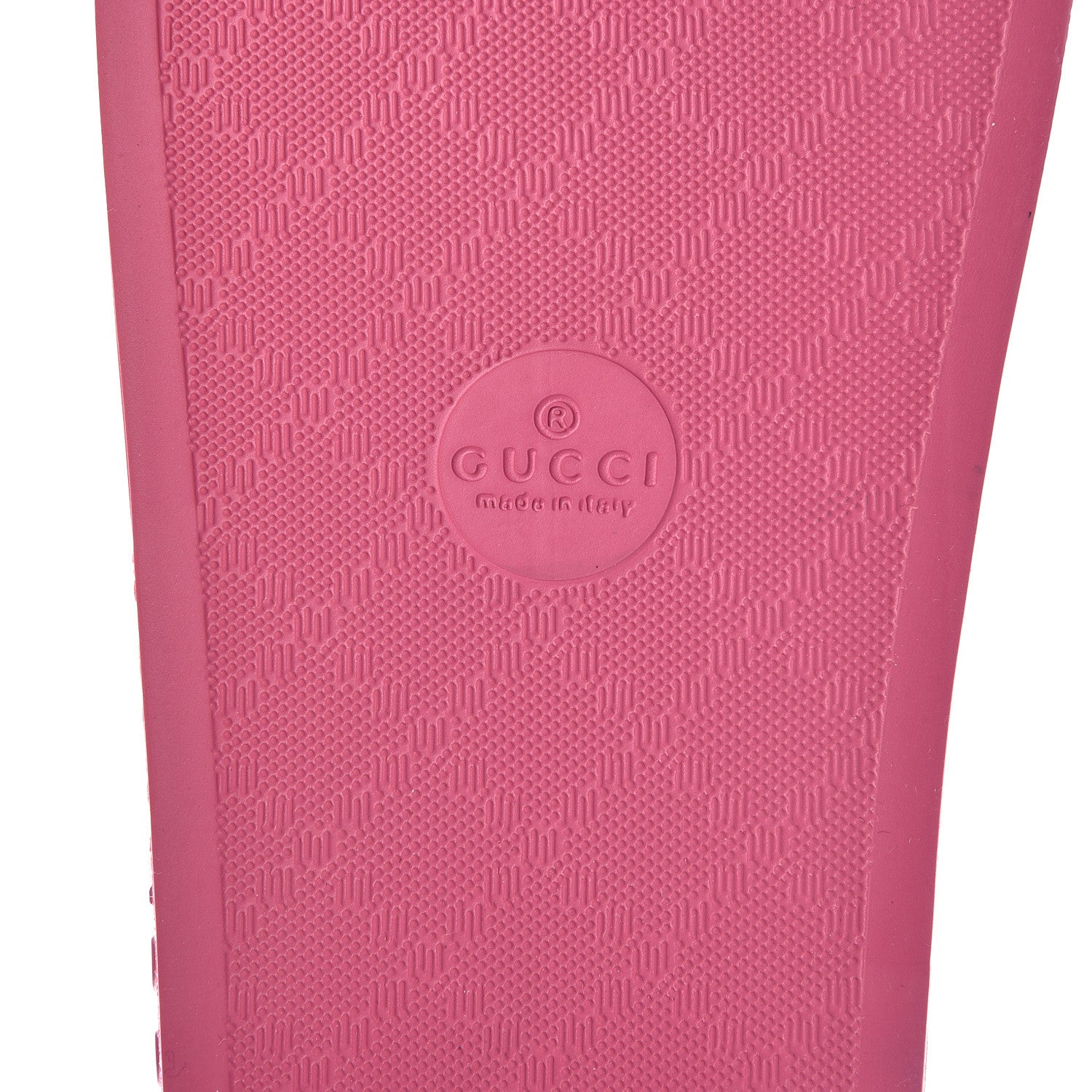 Gucci Rubber Womens Logo Slide Sandals 38 Fuchsia 9 of 11