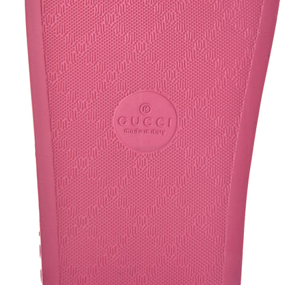 Gucci Rubber Womens Logo Slide Sandals 38 Fuchsia 9 of 11