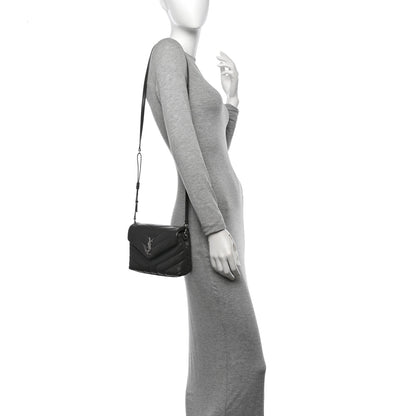 Saint Laurent Calfskin Y Quilted Monogram Toy Loulou Crossbody Bag Earth 2 of 11