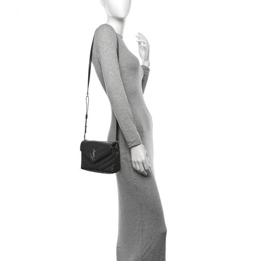 Calfskin Y Quilted Monogram Toy Loulou Crossbody Bag Earth