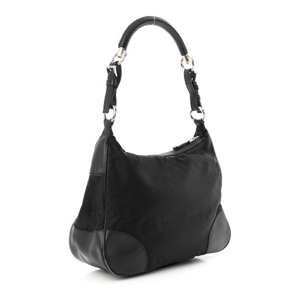 Prada Tessuto Nylon Hobo Black 3 of 13