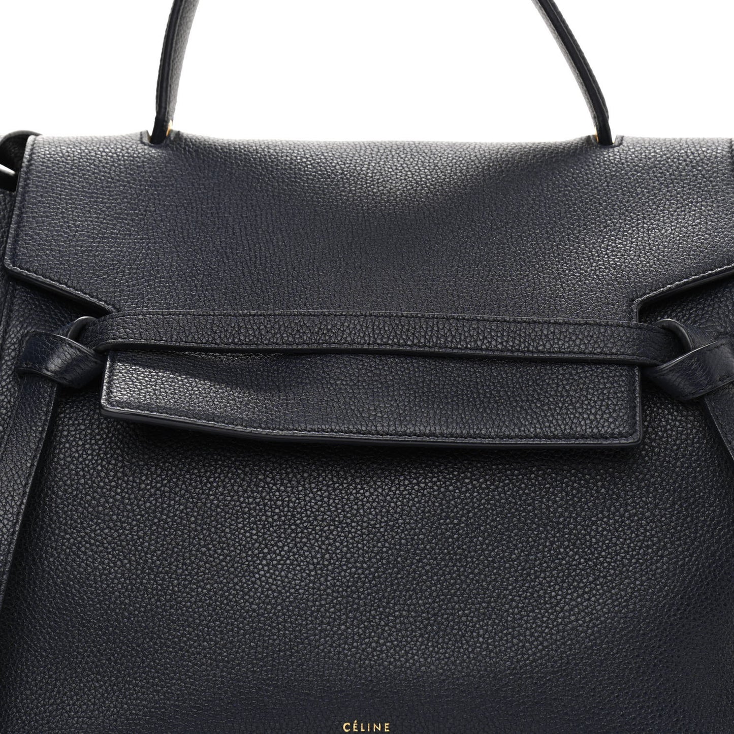 Drummed Calfskin Mini Belt Bag Navy