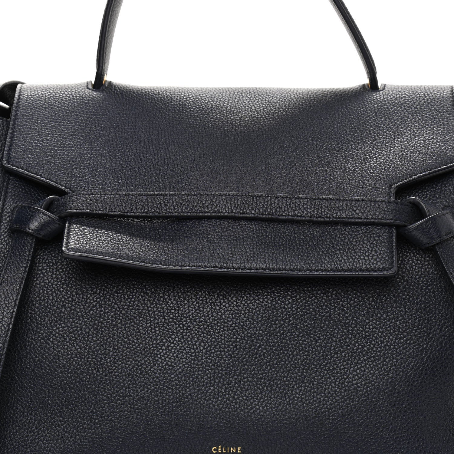 Celine Drummed Calfskin Mini Belt Bag Navy 9 of 12