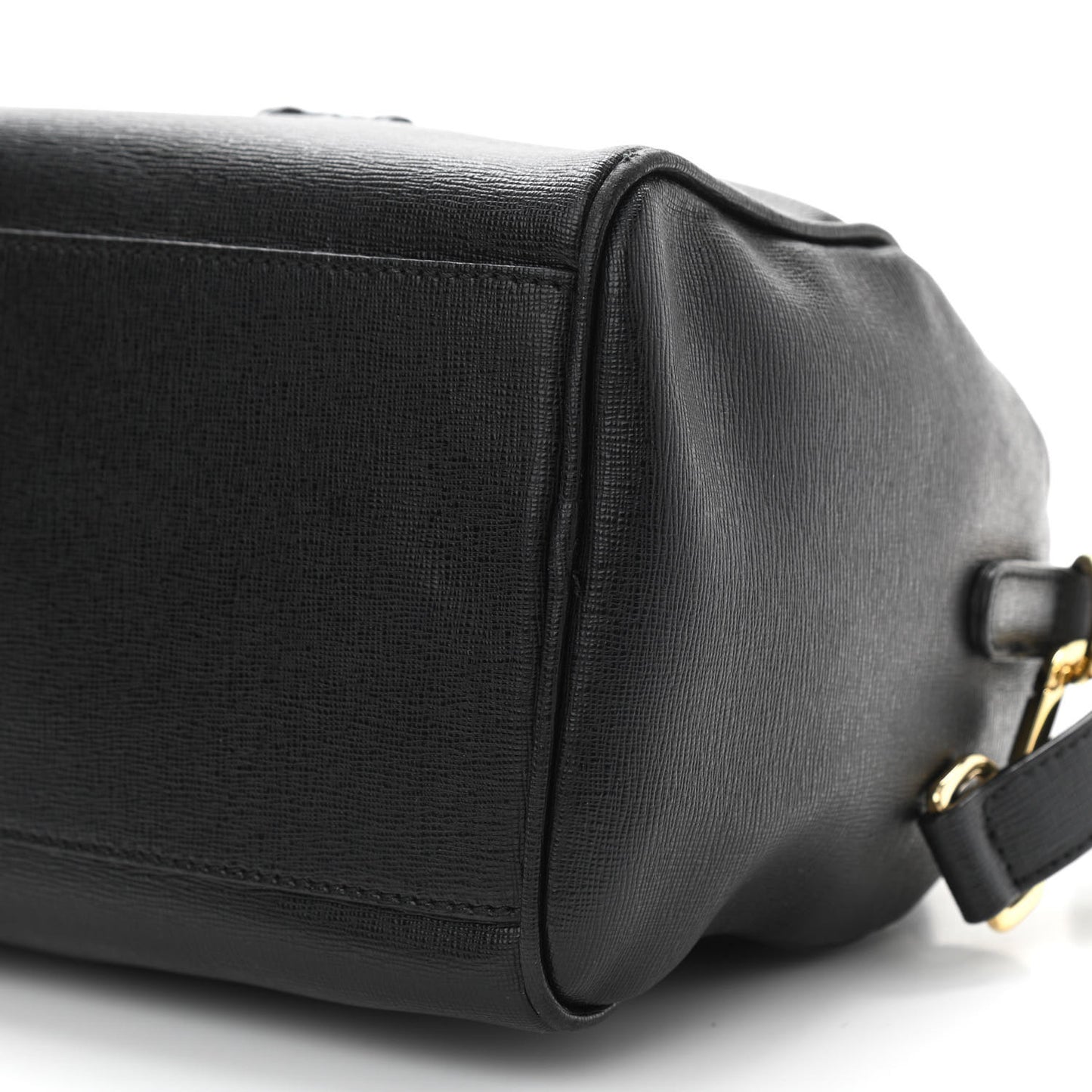 Saffiano Calfskin Palazzo Duffle Bag Black