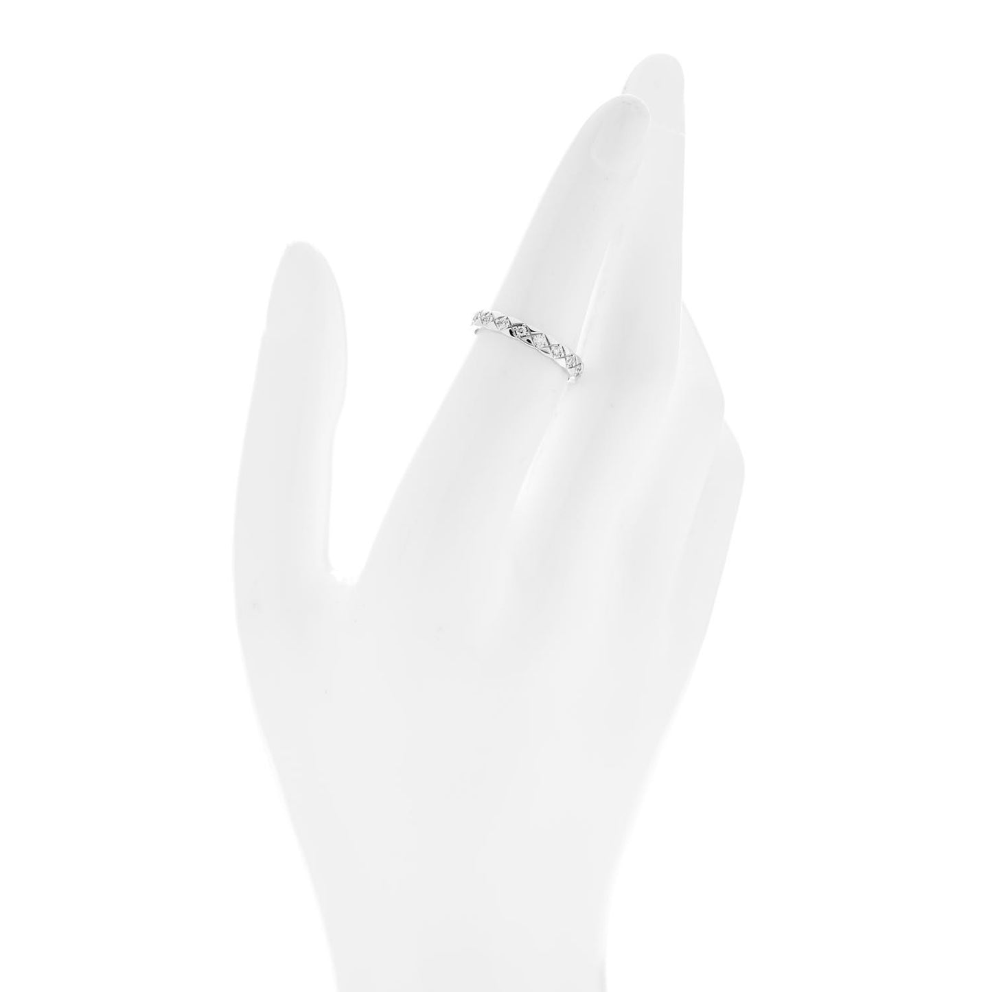 18K White Gold Diamond Mini Coco Crush Ring 52 6