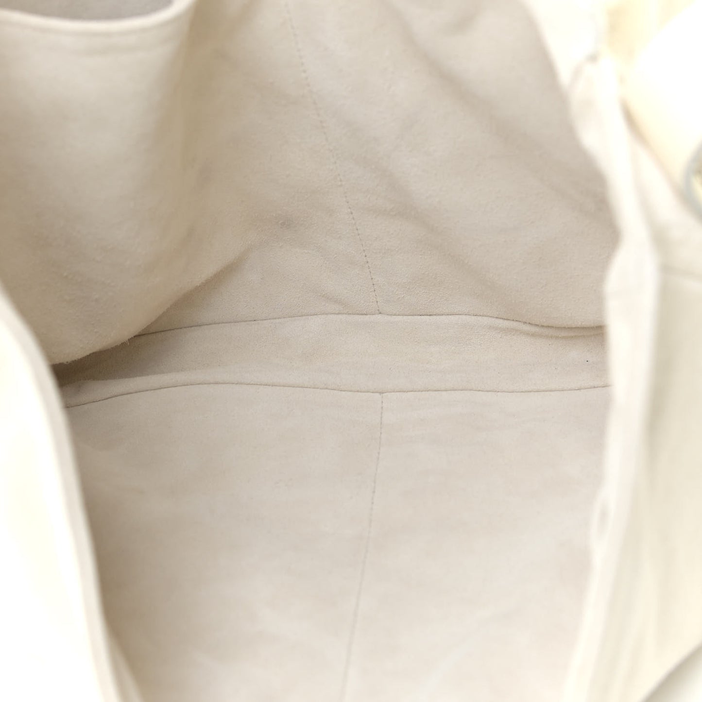 Suede Embroidered Flap White