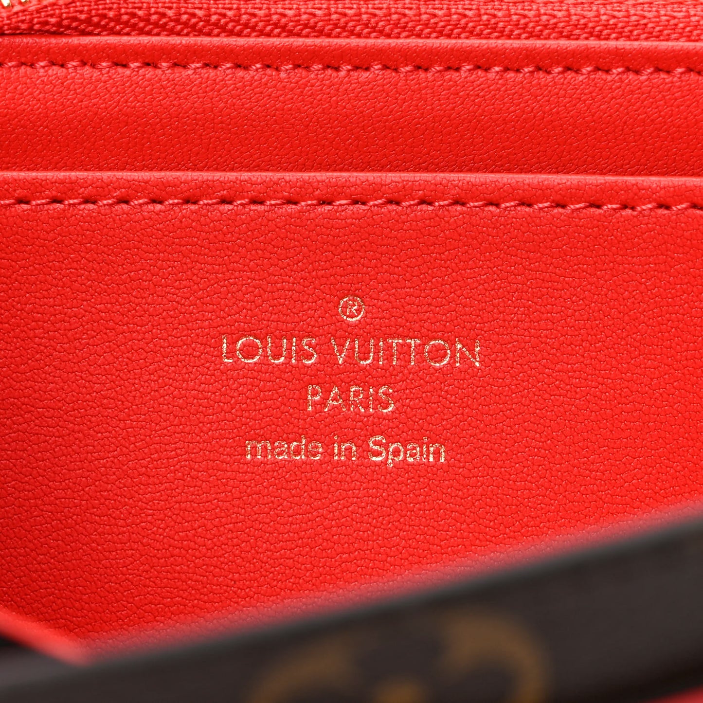 Monogram Flower Lock Long Wallet Coquelicot