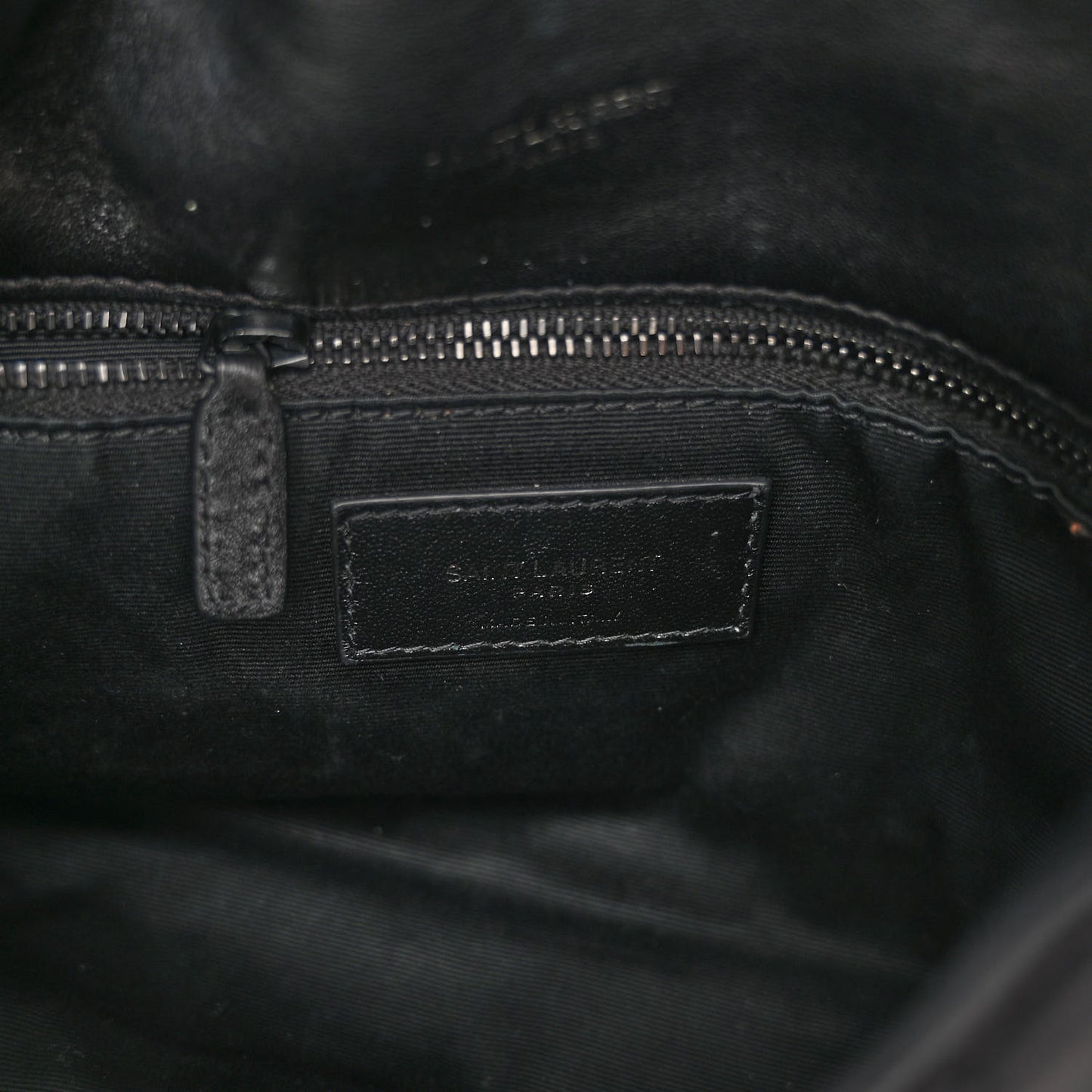 Lambskin Quilted Toy Loulou Puffer Monogram Chain Satchel Black