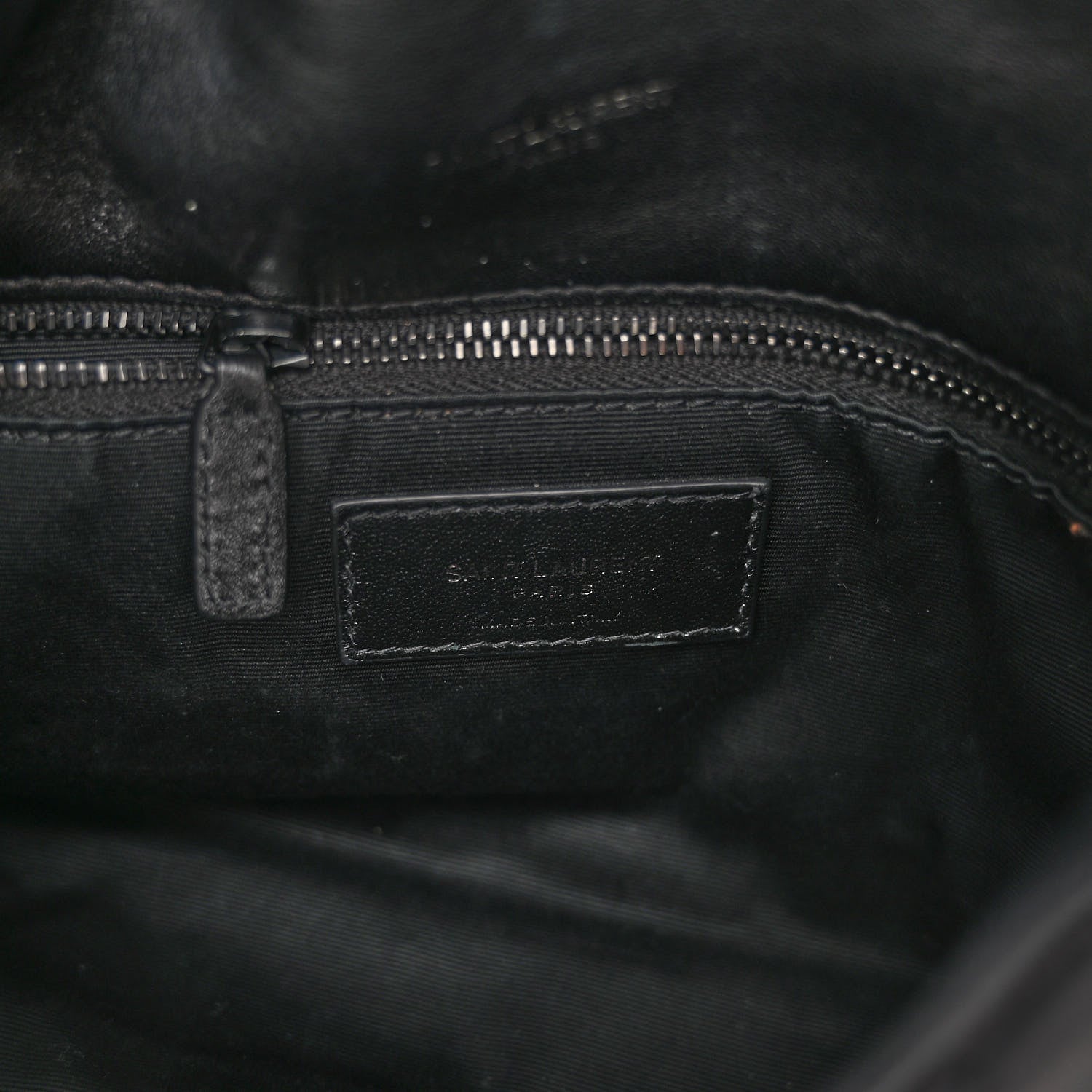 Saint Laurent Lambskin Quilted Toy Loulou Puffer Monogram Chain Satchel Black 6 of 10