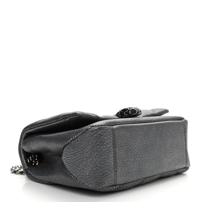 Bulgari Diamond Goatskin Matelasse Mini Serpenti Cabochon Crossbody Charcoal 4 of 9