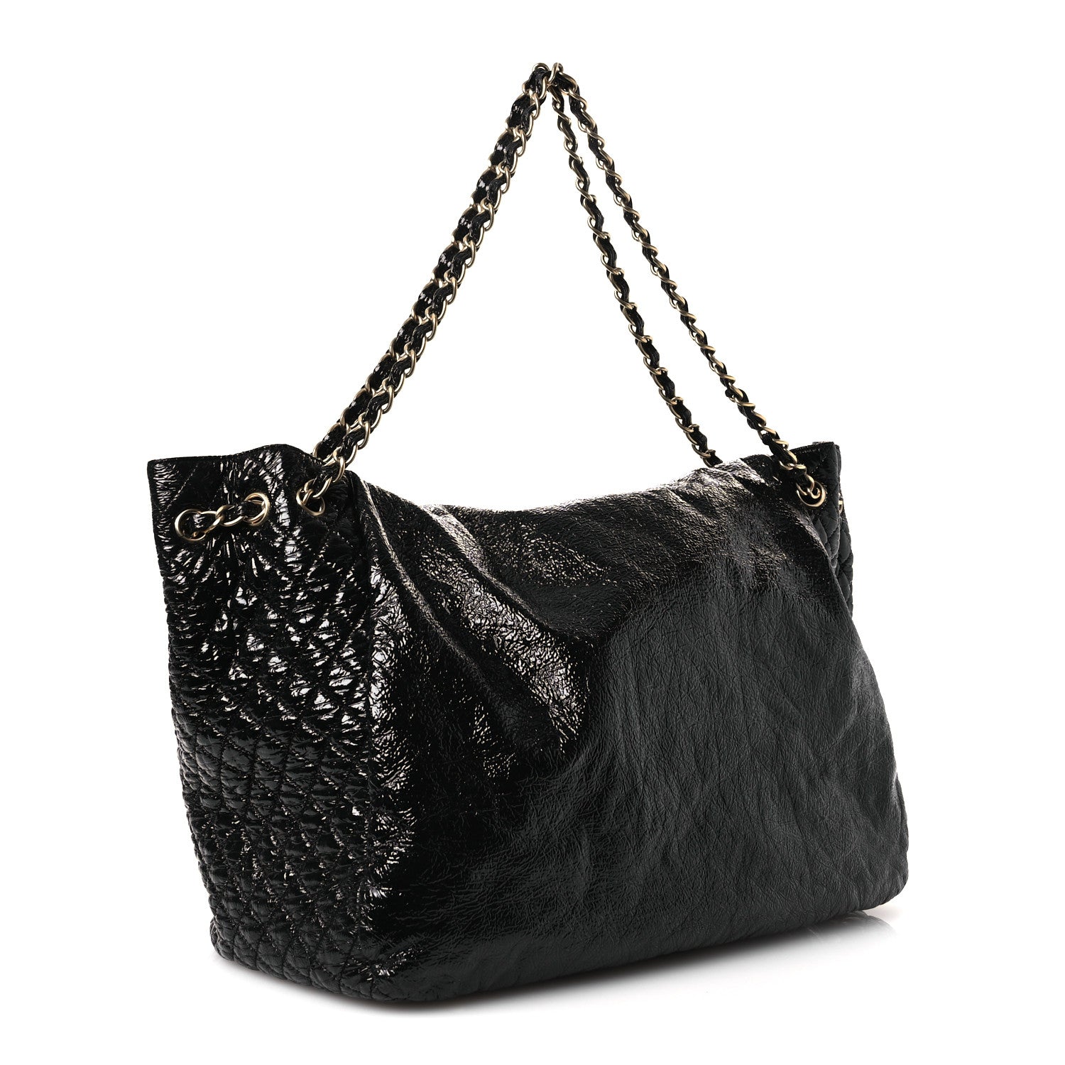 Chanel Vinyl XXL Rock and Chain Flap Black 3 of 15