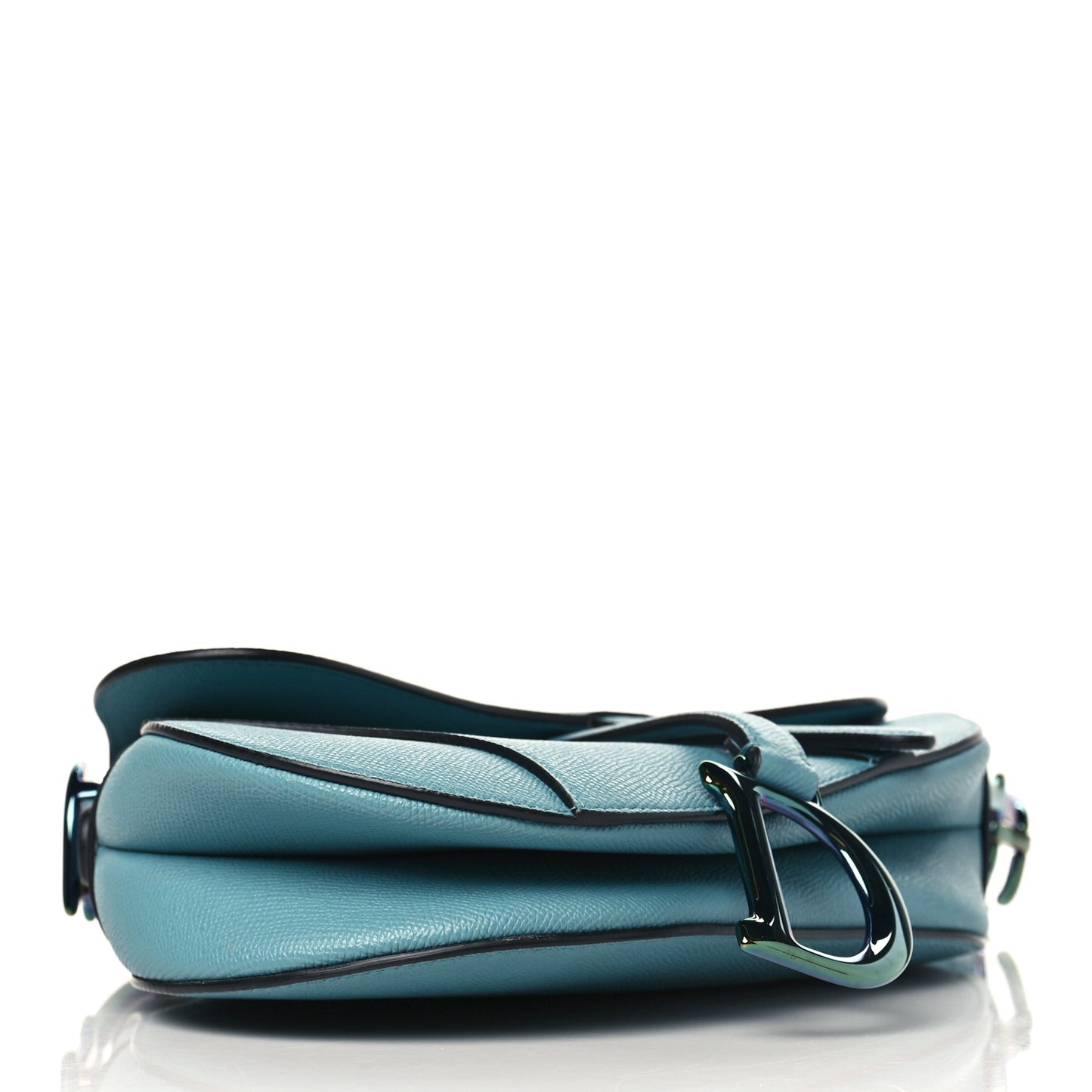 Grained Calfskin Saddle Bag Azure Blue