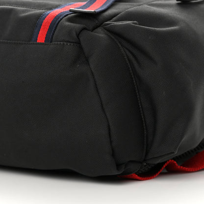 Gucci Techno Canvas Web Double Buckle Backpack Black 10 of 15