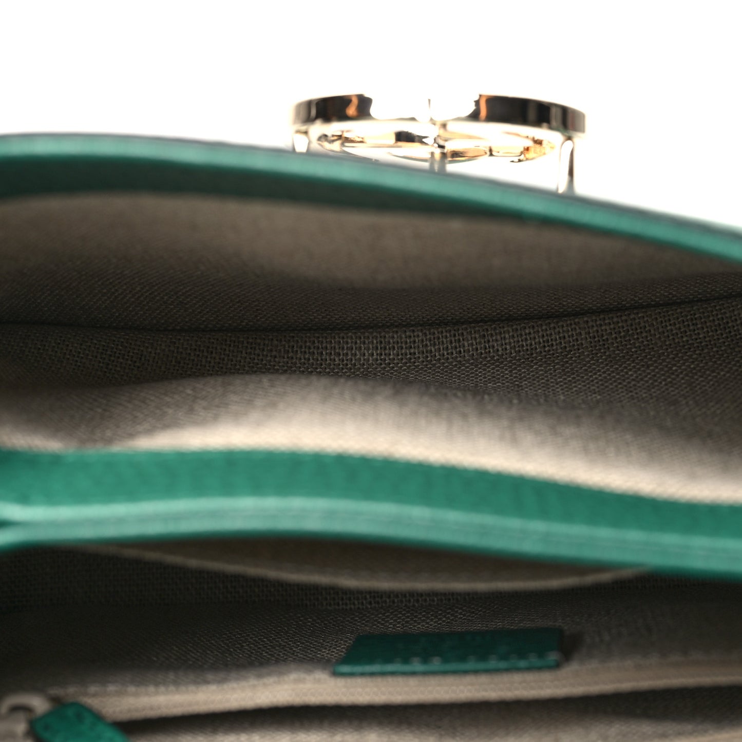 Dollar Calfskin Interlocking G Crossbody Bag Emerald