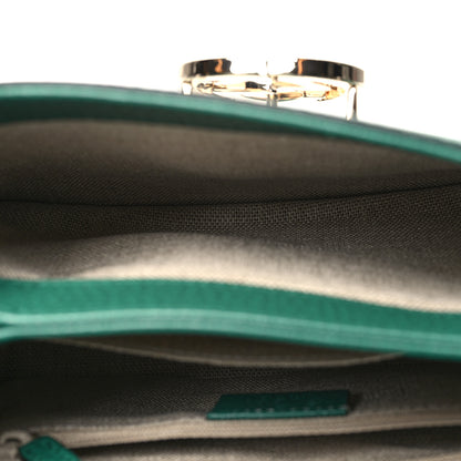 Gucci Dollar Calfskin Interlocking G Crossbody Bag Emerald 5 of 12