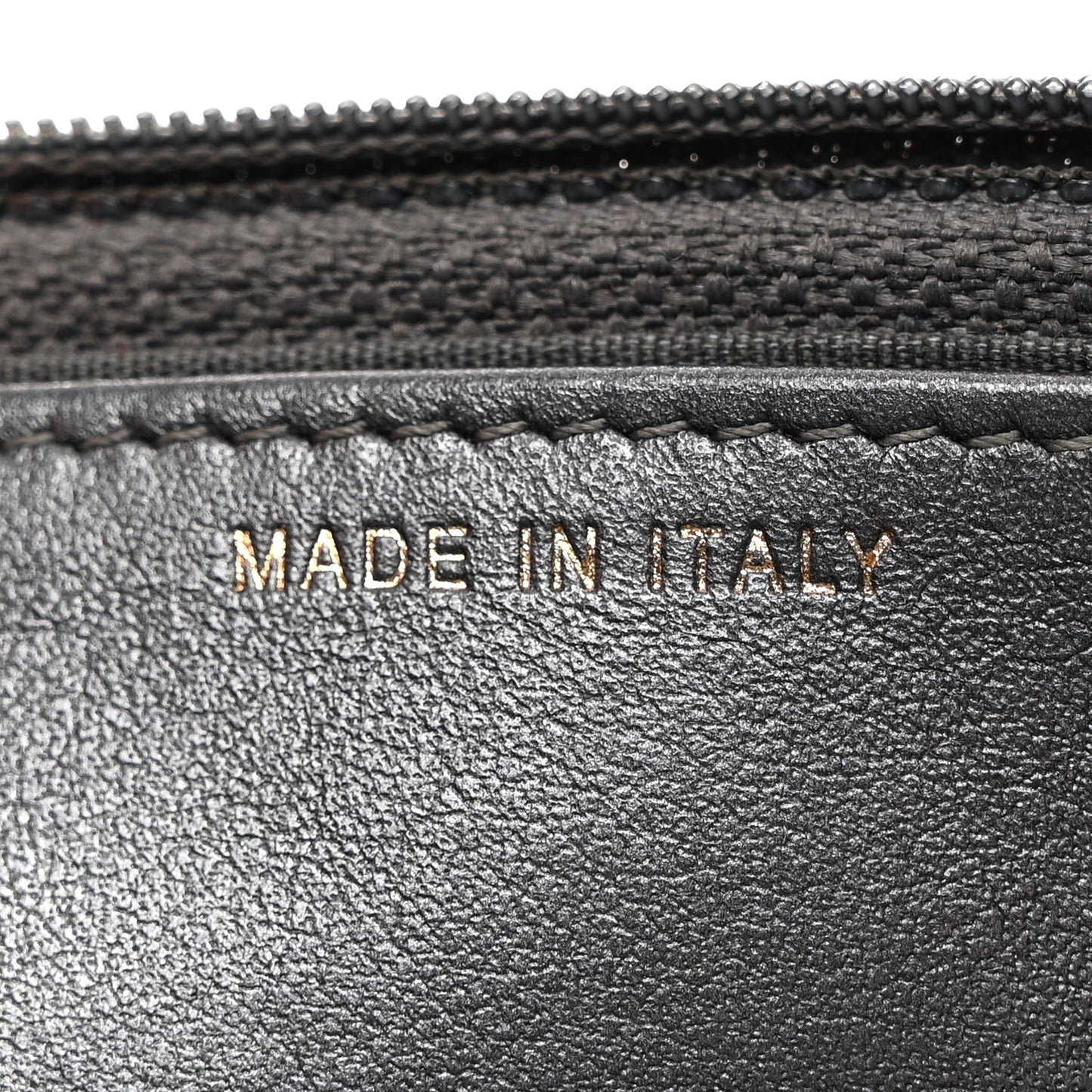 Iridescent Calfskin Velvet Stripe Wallet On Chain WOC Charcoal