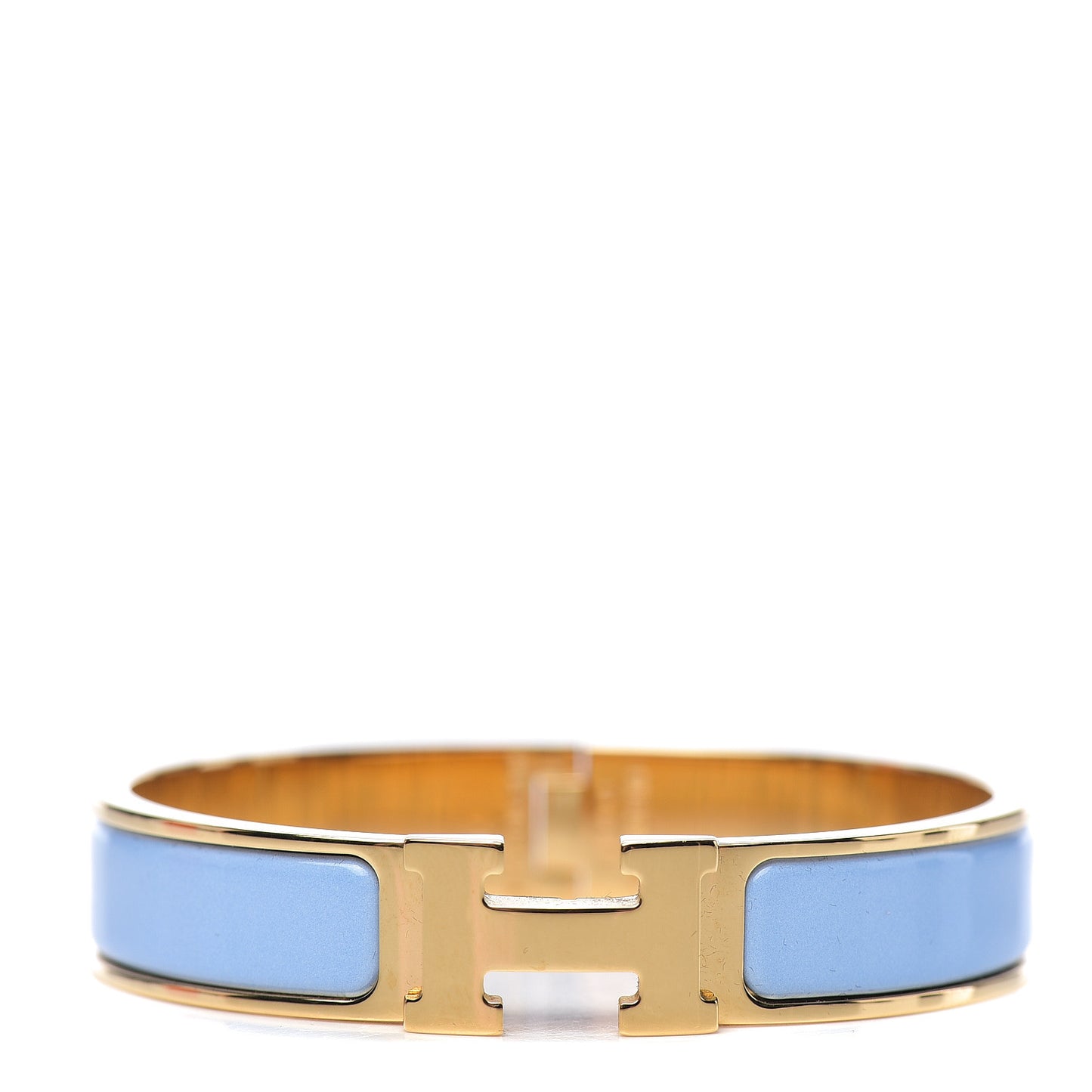 Enamel Narrow Clic Clac H Bracelet GM Bleu Cielo